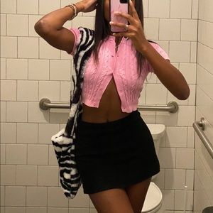 Black princess polly Shelby mini skirt high waisted